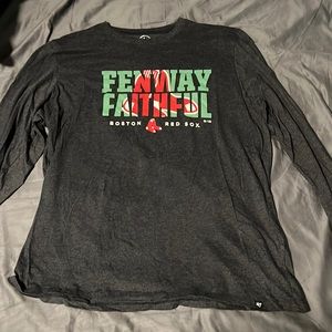 ‘47 Brand Boston Red Sox Fenway Faithful Shirt, Long Sleeve, Charcoal, Size XXL